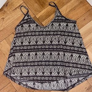 Black, white, and grey spaghetti strap tank top